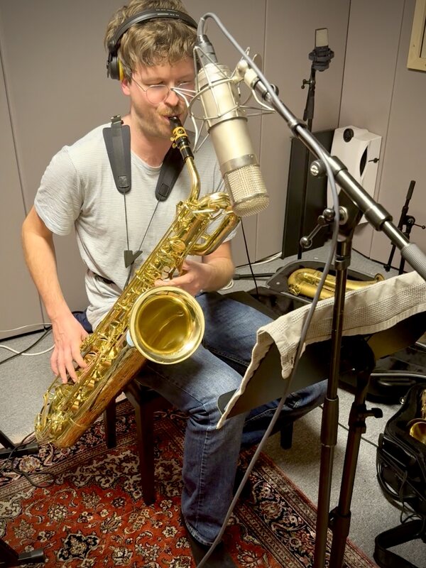 Baritone saxophone in the live room